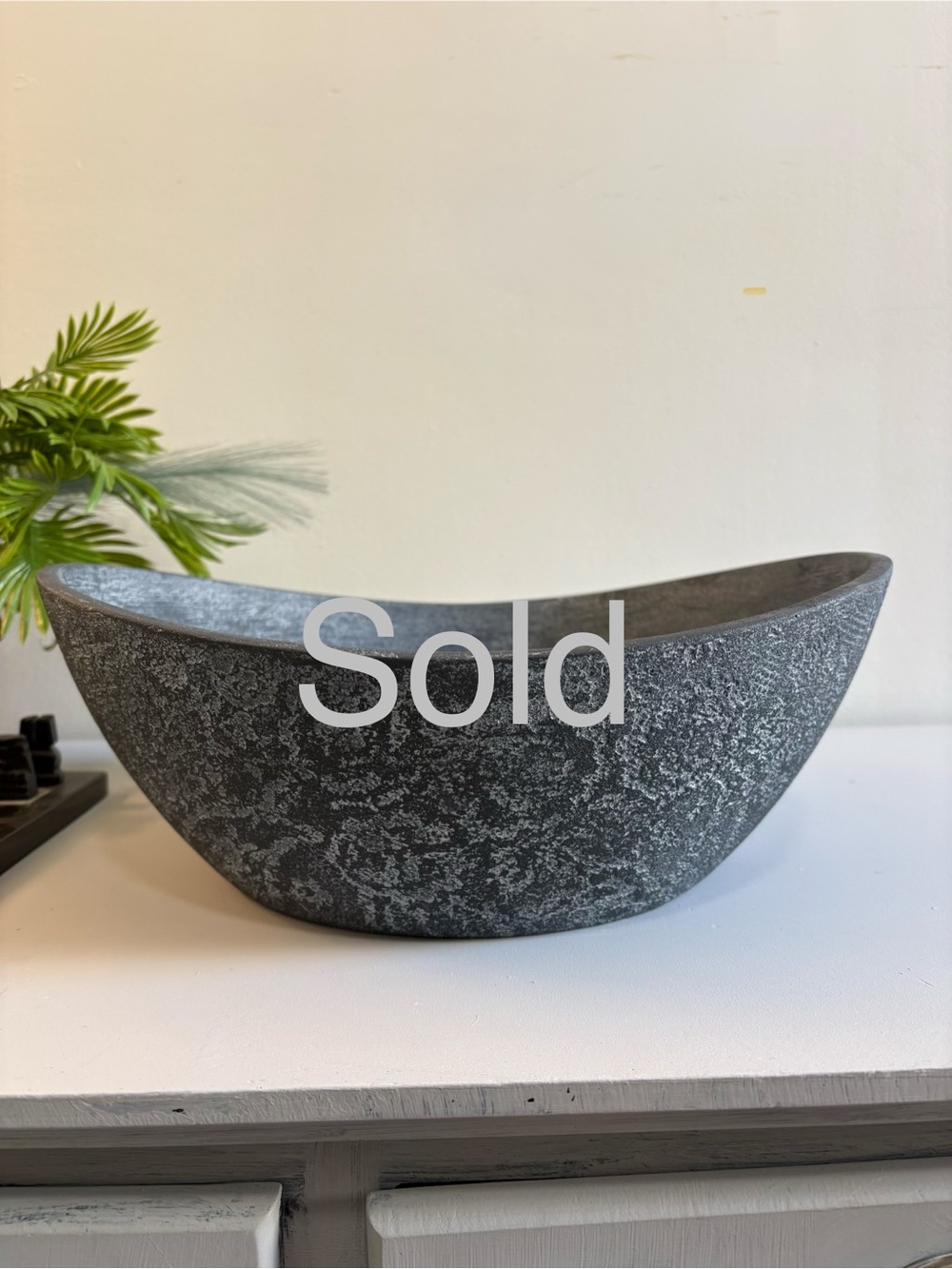 Animiora- Black Rook. Modern Designer Textured Black Decorative Bowl